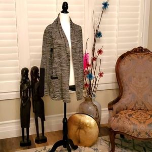 NWOT Patchwork Sleeve Athletic Cardigan EUC